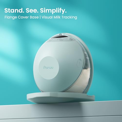 Paruu P20 Hands-Free Wearable Electric Breast Pump - 4 Modes & 12 Suction Levels, 19/21/24mm Double-Sealed Flanges, Visibl...