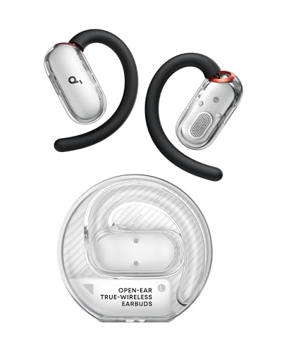 Soundcore V40i by Anker, Open-Ear Headphones, Clear Design, Lidless Case, 4 Adjustable Positions for Every Ear Size, Riche...