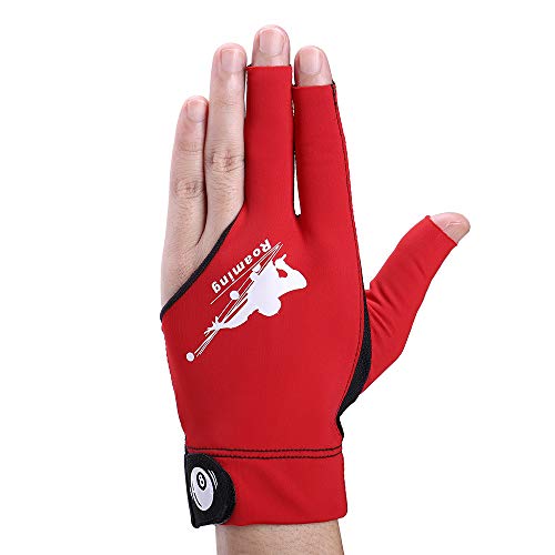 Roaming Quick-Dry Breathable Billiard Pool Gloves, Shooters Snooker Cue Sport Glove for Left or Right Hand Option