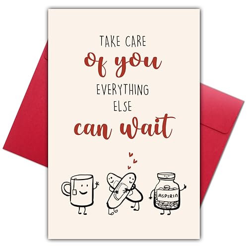 Encouragement Get Well Soon Card for Her Him, Surgery Recovery Gift for Women Men, Cheer Up Card for Friends Family Cowork...