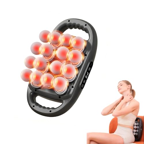 shupti 16 Head Massage Gun Deep Tissue, 9 Speed Adjustable Percussion Massager for Muscle Tension Relaxation - Quiet Porta...