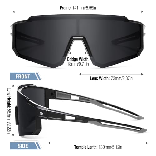 DUCO Polarized Sports Sunglasses for Men Women UV400 Protection Baseball Cycling Running Fishing Sunglasses DC0068