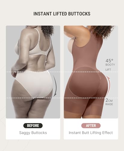 FeelinGirl Fajas Colombianas Moldeadoras Butt Lifting Shapewear Tummy Control Postpartum Faja Body Shaper with Zipper Crotch