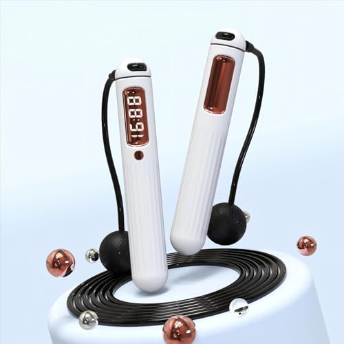 SDKGENU Jump Rope - Jump Rope for Men, Weighted Jump Rope, Jump Rope for Women, Adjustable Length, Smart App, LCD Counter,...