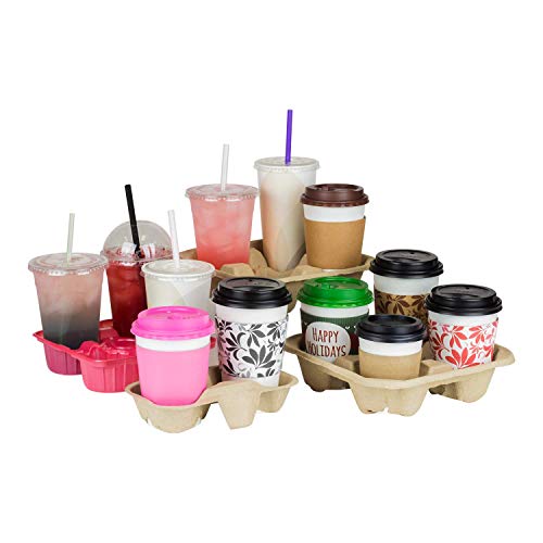 Karat C5300 (Pink) Traditional Cup Sleeves for 10 oz. - 24 oz. Cups, Pink (Pack of 1000)