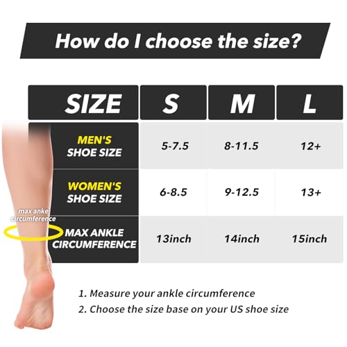 Plantar Fasciitis Night Splint Sock with Massage Ball for Tension Relief, Alleviate Pain from Plantar Fasciitis, Arch Pai...