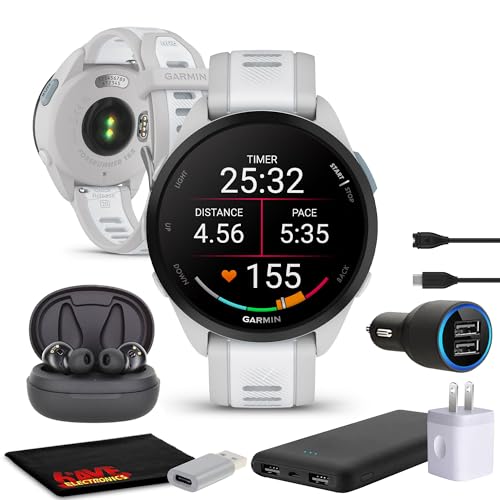 Garmin Forerunner 165 GPS Running Smartwatch, Fitness Tracker Smart Watch for Women and Men Bundle with Accessories - Mist...