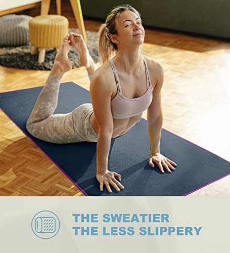 Heathyoga Hot Yoga Towel Non Slip, Microfiber Non Slip Yoga Mat Towel, Exclusive Corner Pockets Design, Dual-Grip, Sweat A...