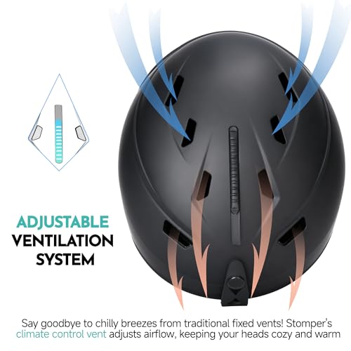 VANRORA Ski Helmet, Snowboard Helmet for Men & Women, Climate Control Venting, Dial Fit, Goggles Compatible, Removable Fle...