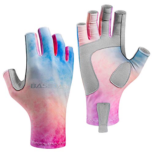 BASSDASH ALTIMATE UPF 50+ Women’s Fishing Gloves UV Sun Protection Fingerless Gloves for Kayaking Paddling Hiking Cycling ...