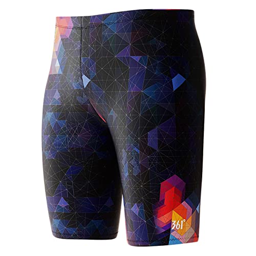361° Swim Jammers for Men, Pro Racing Training Swimsuit, Chlorine Resistant Endurance Mens Swim Suit Swimwear Tech Pant