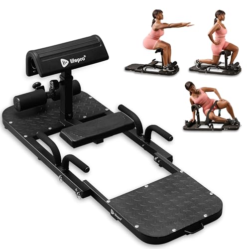 Lifepro Hip Thrust Machine – Adjustable Glutes Workout Equipment for Home – GluteBlast Foldable Booty Builder, Sissy Squat...