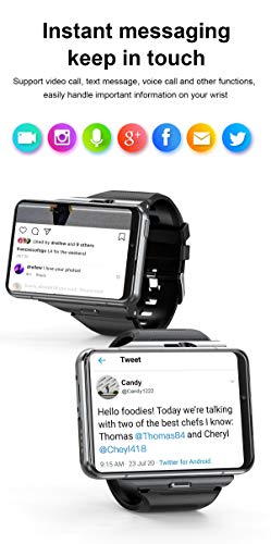 Rainbuvvy Smart Watch for Men, 4G Smartwatch for Android and iOS 2.88 Inch Touch Screen Android 9.0 OS 4GB+64GB Activity T...