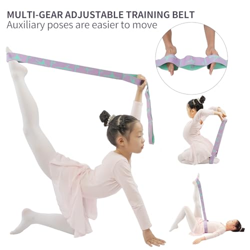 Extended 8 Loops Kids' Elastic Band – Adjustable Dance & Gymnastics Stretch Strap for Children's Training, Yoga, Pilates, ...