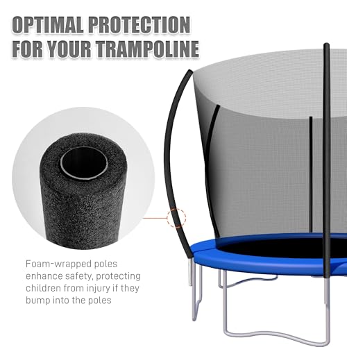Suninlife 1PCS Trampoline Curved Pole, Universal Trampoline Replacement Enclosure Pole to Fit 8-16FT Curved Pole Trampolin...