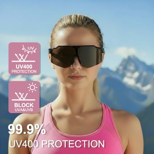 OULAIQI Polarized Lightweight Sports Sunglasses – UV400 Protection, Unisex for Cycling,Fishing,Running, Baseball,Outdoor