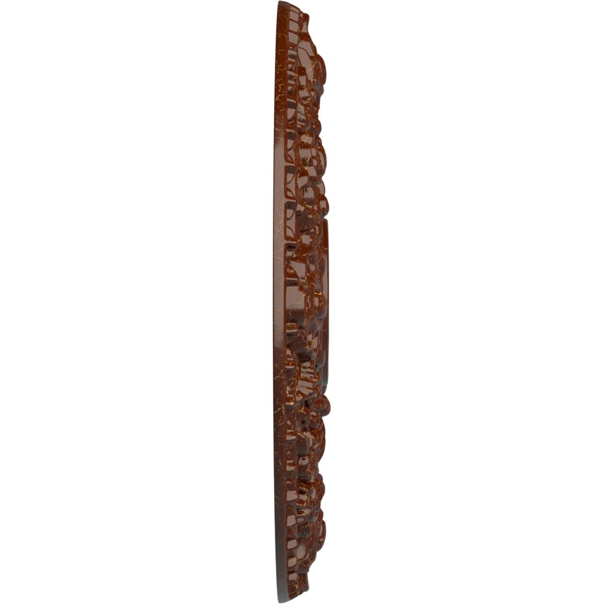 Ekena Millwork Cm18Robmc Rose Ceiling Medallion, Burnished Mahogany Crackle