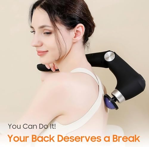 JOYSUWERUN Massage Gun with 10 Replacement Heads, Massage Gun with Heat, Back Massager for Pain Relief Deep Tissue, Massag...