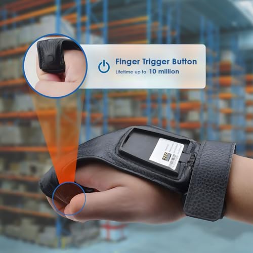 Posunitech Glove Barcode Scanner 2D GS02 Wearable Zebra SE4107 Reader IP65 Touch Scanning NFC Support Multi-Language for W...