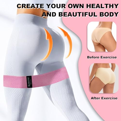 Resistance Bands for Working Out, Fabric Loop Exercise Bands for Legs and Butt, Workout Bands Set for Women and Men, 3 Boo...