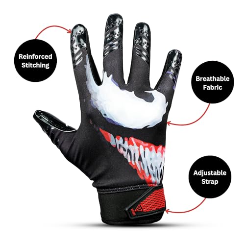 TAQCHA Villain Baseball Batting Gloves - Pittard Grip Skin Tight Adult Batting Gloves - Enhanced Performance Batting Glove...