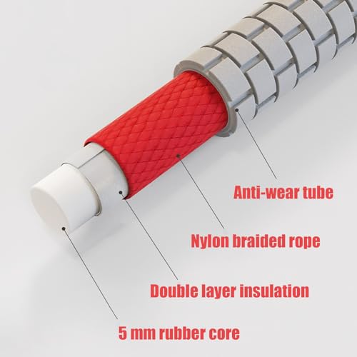 16 FT Long Jump Rope for Kids Adults,Double Dutch Jump Rope,Adjustable Skipping Ropes with High-strength Nylon Braided Rop...
