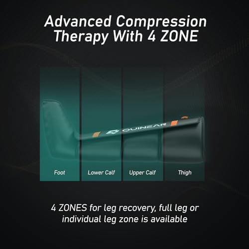 QUINEAR Professional Leg Recovery System, Cordless Air Compression Boots with Sequential Compression, Leg and Foot Massage...