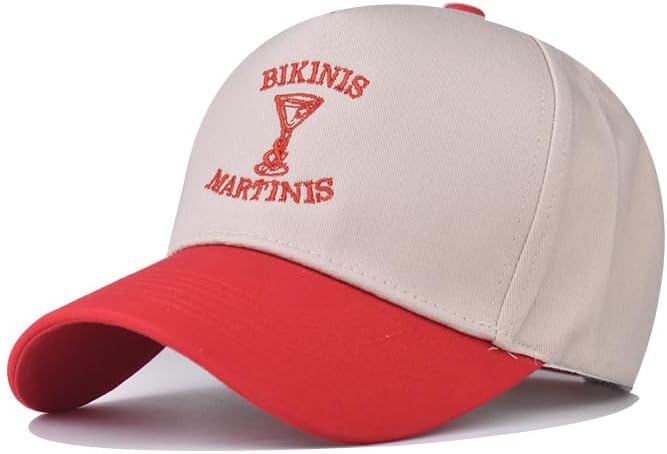 Bikinis Martinis Embroidered Logo Color-Blocked Cotton Outdoor Baseball Cap