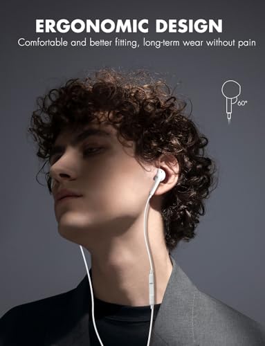 Antool Wired Earbuds,【Ultra Clear Calls & no Noise】 Headphones Earbuds Wired 3.5mm, in-Ear Earphones with Mic, Compatible ...
