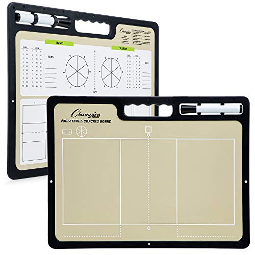 Champion Sports Large & XL Dry Erase Board For Coaching - Whiteboards for Strategizing, Techniques, Plays - 2-Sided Boards...