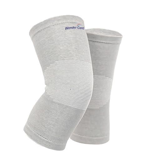 Wonder Care 2-Pack Bamboo Knee Compression Sleeve for Men and Women, Compression Knee Sleeve for Running, Volleyball, Gym ...