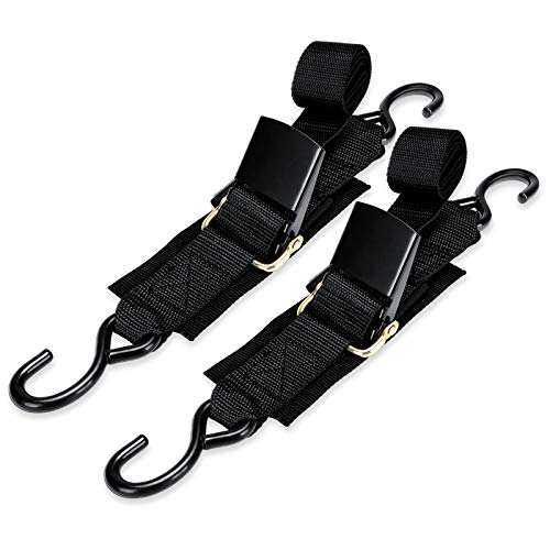 WELLUCK Boat Trailer Transom Tie Downs Straps 1200 LBS, 2" x 4' Adjustable Boat Buckle Transom Tie Downs to Trailer, Marin...