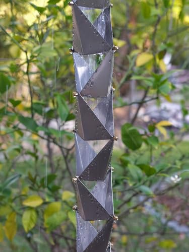 Nutshell Stores Origami Rain Chain - Stainless Steel - 11 Feet