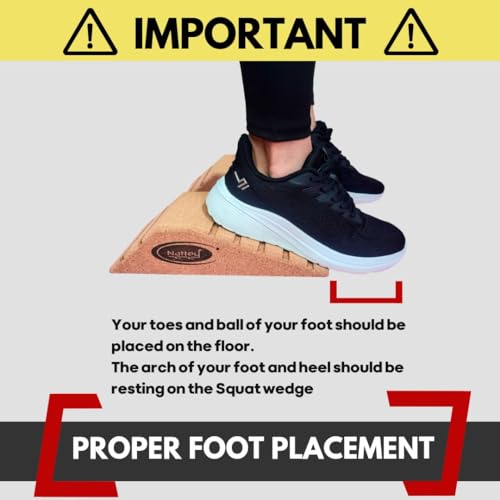 2025 NEW LARGER and Improved quality ECO-Friendly HIGHEST DENSITY Cork Squat Wedge Block Heel Calf Raise Platform NON-SLIP...