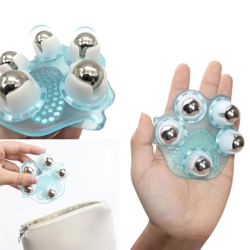 DeaHea Manual Massage Ball Roller Small Handheld Massage Therapy and Relax Tool Body Massager Gloves Leg Massage Tools for...