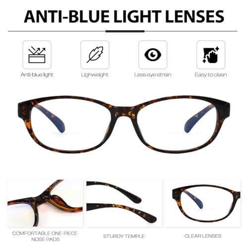 DreamCalf Trendy Fake Glasses Small Rectangular Y2K Eyewear with Anti Blue Light Protection for Women's Cosplay