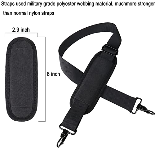 Askuko Shoulder Strap 56 Inch, Universal Adjustable Shoulder Belt Replacement Laptop Bag Shoulder Strap with Metal Hooks f...