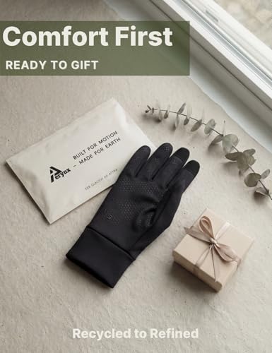 Aerynx Winter Gloves Women Men Cold Weather Touch Screen 3-Layers Liner Glove for Running, Cycling, Biking, Hiking, Driving