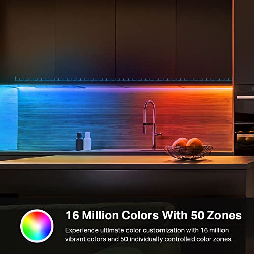 Kasa Smart LED Light Strip, 50 Color Zones RGBIC, 16.4ft Wi-Fi LED Strip Works w/ Alexa, Google Home & SmartThings, High B...