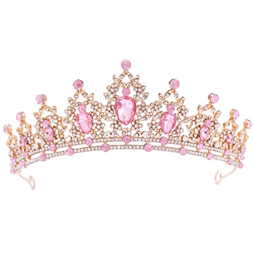 FORSEVEN Crystal Tiaras for Women, Wedding Tiaras and Crowns for Women Tiaras for Birthday Party Princess Crown Hair Acces...