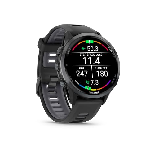 Wearable4U Garmin Forerunner 970, GPS Running Smartwatch, Tailored to Triathletes, Long-Lasting Battery, Black Black Earbu...