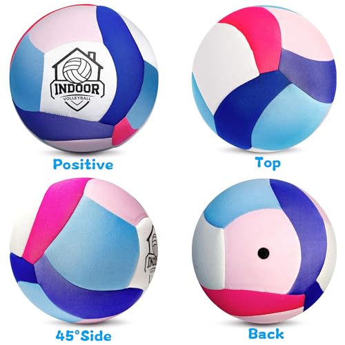 Dmcuzso Official Size 5 Soft Indoor Volleyballs for Practicing, Safe and Silent Fabric Volleyball Ball for Youth Beginner...