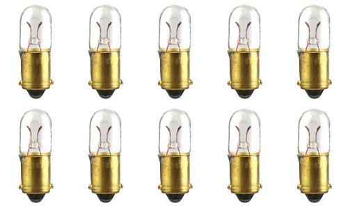 Cec Industries #47 Bulbs, 6.3V, 0.945W, Ba9S Base, T-3.25 Shape, Box Of 10