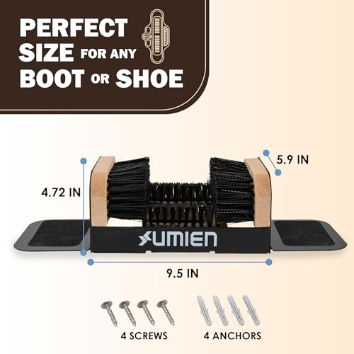 Umien™ Boot Scraper Outdoor Shoe Brush with Flaps - Cleaning Heavy-Duty Shoe Cleaner and Boot Scrubber for Mud, Dirt, and ...