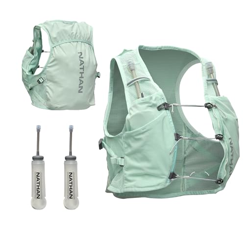 Nathan Women's Hydration Vest - Lightweight Mesh, Breathable, 2x14oz Flasks, 2L Bladder, Reflective Vest, Pinnacle Breeze