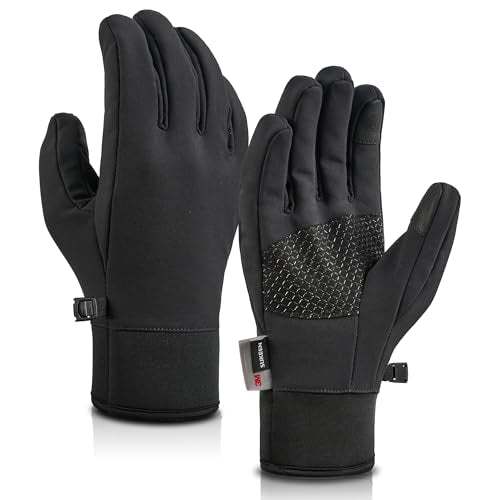 Sukeen Windproof Winter Gloves Men Women, 3M Thinsulate Warm Waterproof Ski Gloves for Cold Weather, Anti-Slip Touchscreen...