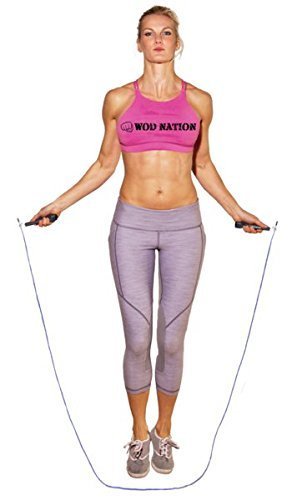 WOD Nation Adjustable Speed Jump Rope For Men, Women & Children - Blazing Fast Fitness Skipping Rope Perfect for Boxing, M...