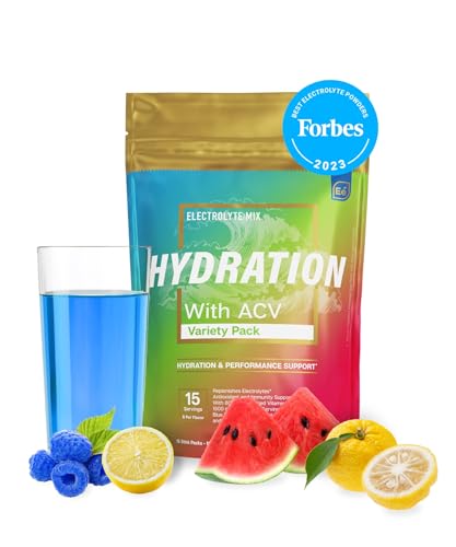 Essential Elements Hydration Packets - Variety Pack - Sugar Free Electrolytes Powder Packets - 15 Stick Packs of Electroly...