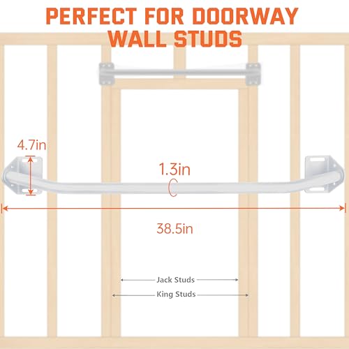 HWOOUSA Pull Up Bar Wall Mounted-Heavy Duty Joist Mounted Pull Up Bar-Premium Strength Training Pull-Up Bars-Fast and Easy...