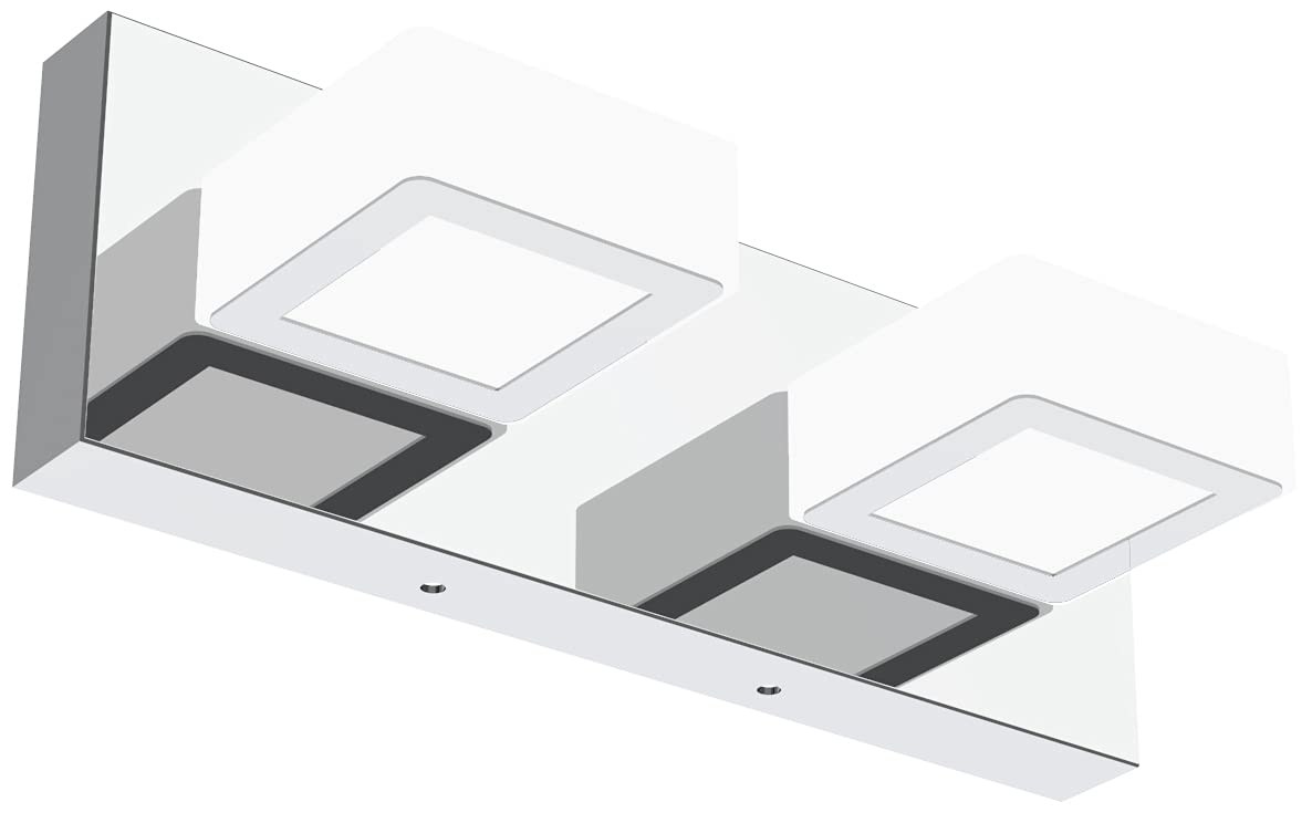 Ralbay 48in LED Vanity Light Fixture, 7-Light, Chrome Stainless Steel, Model 8590, Cool White, Bathroom Lighting Over Mirror